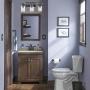 CLAXY Glass Mason Jar Wall Sconces Faux Distressed Metal 3 Light Bath Vanity Lights