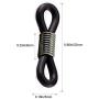 Yantu 10 Pcs Rubber Connectors for Eyeglasses Eyeglass Chain Ends for Eye Glasses Holder Necklace Chain (Black)