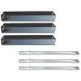 Direct Store Parts Kit DG151 Replacement for Chargriller 3001,3008,3030,4000,5050,5252; King Griller 3008,5252 Gas Grill Burner & Heat Plate (SS Burner + Porcelain Steel Heat Plate)