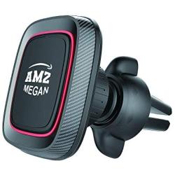 AMZ MEGAN [2 Pack] Magnetic Phone Car Mount Holder, Stick-on Dashboard and Air Vent Universal, Super Strong Magnet, 4 Metal Plate car Holder, 360° Rotation for Phones and Mini Tablets