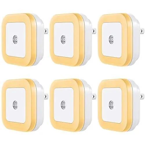 Vont LED Night Light Plug-in, (6 Pack) Smart Dusk to Dawn Sensor, Automatic Night Lights, Suitable for Bedroom, Bathroom, Toilet,Stairs,Kitchen,Hallway,Kids,Adults,Compact Nightlight, Warm White