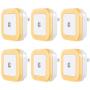 Vont LED Night Light Plug-in, (6 Pack) Smart Dusk to Dawn Sensor, Automatic Night Lights, Suitable for Bedroom, Bathroom, Toilet,Stairs,Kitchen,Hallway,Kids,Adults,Compact Nightlight, Warm White