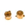 Metal Buttons for DualShock 4, Aluminum Metal Thumbsticks Analog Grip & Bullet Buttons & D-pad for PS4 Controller (Gold)