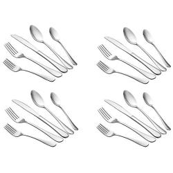 LIANYU 20 Piece Silverware Flatware Cutlery Set, Stainless Steel Utensils Service for 4, Include Knife Fork Spoon, Mirror Polished, Dishwasher Safe