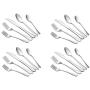 LIANYU 20 Piece Silverware Flatware Cutlery Set, Stainless Steel Utensils Service for 4, Include Knife Fork Spoon, Mirror Polished, Dishwasher Safe