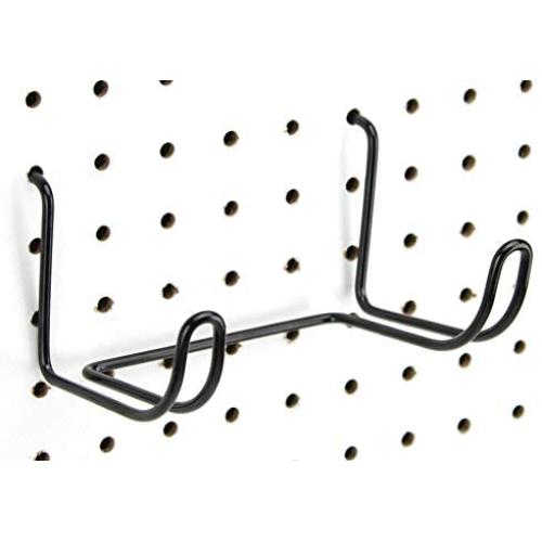 Pegboard Drill Holder - Black, Steel - Hooks to Any Peg Board - Pegboard Organization Accessory - Add to Pegboard in Your Tool Shed, Garage, or Workbench