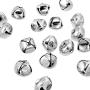 Tatuo Jingle Bells Bulk 60 Pieces 1 Inch Metal Craft Bells for Christmas Decoration DIY Ornament (Silvery)