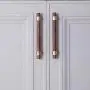 RZDEAL 4Pcs Hole Centers:3.78''(96mm) Decorative Cabinet Knobs and Pulls Brass Walnut Drawer Pulls Funiture Hardware Door Handles