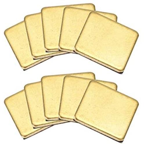 uxcell Flat IC Chipset Thermal Copper Heatsink with Adhesive Pad for RPI,12x12x1mm 10pcs