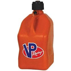 VP Racing Fuels Motorsport 5 Gallon Square Plastic Utility Jug Orange & 14 Inch Hose