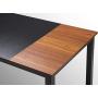 CubiCubi Computer Desk 63'' with Splice Board Study Writing Table for Home Office, Modern Simple Style PC Desk, Black Metal Frame, Espresso