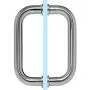 Dynasty Hardware 6'' Back to Back Tubular Shower Door Pull For Frameless Shower Doors, Satin Nickel, With Trim Washers Dynasty Hardware 6'' Back to Back Tubular Shower Door Pull For Frameless Shower Doors, Satin Nickel, With Trim Washers