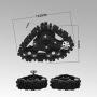 4Pcs Metal Gear Snow Wheel, 1/10 RC Remote Control Snow Tires Metal Gear Standard Main Gear RC Crawler Accessory Part