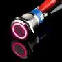 ESUPPORT Stainless Steel 12V 5A Car Auto Boat Red Angel Eye LED Light Lamp Metal Push Button Rocker Toggle Switch On Off