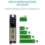 ORICO NVME M.2 to Type-C USB3.1 Gen2 10Gbps Transparent External Hard Drive Adapter Enclosure for 2280 2260 2242 2230 PCI-E M2 M-Key SSD, USB Type C Converter Case (TCM2-Blue)