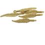 Youdiyla 90 PCS Mini Feather Charms Collection - Antique Silver Bronze Gold Small Bird Plume Plumage Metal Pendants for Dream Catcher Jewelry Making DIY Findings (HM48)