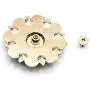 MarryAcc Berry Conchos with Screws Metal Flower Rhinestone Conchos 12 Pieces (Color 6)