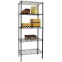 Storage Metal Utility Shelves, 5-Tier 24'' Steel Garage Storage Wire Shelving Unit, Adjustable 750Lbs Rust-Proof Storage Racks w/Leveling Feet, NSF Certification Shelf for Kitchen Office Garage