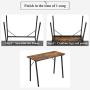 Writing Computer Desk Modern Simple Study Table Kids Desk Small Industrial Home Office Wood Work Desk with Metal Legs Tiny Desk for Bedroom, 39.4 x 18.9 x 29.1 inch Vintage Brown