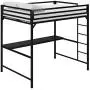 DHP Miles Metal Full Loft Bed with Desk, Black DHP Miles Metal Full Loft Bed with Desk, Black