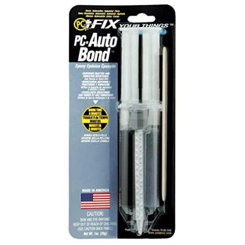 PC Products PC-AutoBond Epoxy Adhesive Paste, 1oz Double Syringe, Metallic Gray 81112