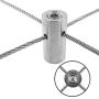 BLIKA 20 Pcs Green Wall Stainless Steel Hubs, Wire Trellis Kits for Climbing Plants, Vines and Green Wall, for 1/8'' Wire Rope Cable