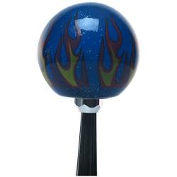 American Shifter 327581 Rat Fink Blue Flame Metal Flake Shift Knob with M16 x 1.5 Insert