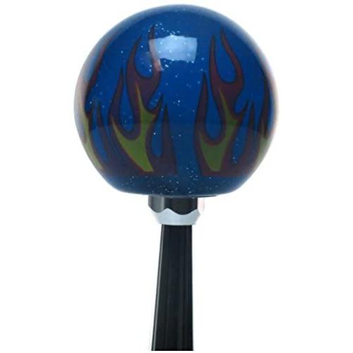 American Shifter 327581 Rat Fink Blue Flame Metal Flake Shift Knob with M16 x 1.5 Insert