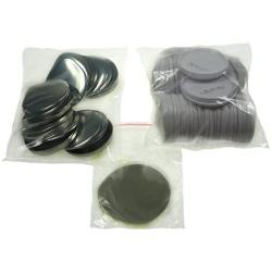 Sunshine 75mm Blank Badges & Buttons Parts for Badge & Button Making Machine (Spring-Pin Plastic-Back 50sets)