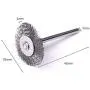 Atoplee 20pcs 1 inch/25 mm Shank Cup Wheel Brush Mini Wire Brush for Die Grinder Rotary Tools