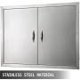 Mophorn BBQ Double Access Door 31W x 24H Inch, BBQ Door Stainless Steel Wall Construction Vertical, Outdoor Kitchen Door for BBQ Island, Grilling Station, Outside Cabinet