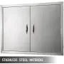 Mophorn BBQ Double Access Door 31W x 24H Inch, BBQ Door Stainless Steel Wall Construction Vertical, Outdoor Kitchen Door for BBQ Island, Grilling Station, Outside Cabinet Mophorn BBQ Double Access Door 31W x 24H Inch, BBQ Door Stainless Steel Wall Construction Vertical, Outdoor Kitchen Door for BBQ Island, Grilling Station, Outside Cabinet
