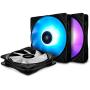 DEEPCOOL RF120 3in1 3X120mm RGB LED PWM Fans with Fan Hub and Extension, Compatible with ASUS Aura Sync
