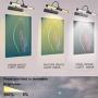 LUXSWAY Wireless Picture Light Battery Operated, Remote Control Painting Light with Rotatable Light Head, Dimmable and Timer Off, Wall Art Light for Pictures Painting Artworking Display-Black