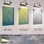 LUXSWAY Wireless Picture Light Battery Operated, Remote Control Painting Light with Rotatable Light Head, Dimmable and Timer Off, Wall Art Light for Pictures Painting Artworking Display-Black