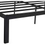 Zinus Cherie Faux Leather Classic Platform Bed Frame with Steel Support Slats, Queen