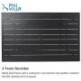 PHI VILLA Outdoor Patio Dining Set of 7 with Metal 60''x38'' Rectangular Dining Table and Bistro Chairs - Black
