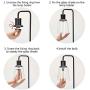 Industrial Table Lamp, Vintage Nightstand Lamp with Dual USB Ports Antique Office Lamp Glass Shade Metal Desk Reading Lamp for Bedroom, Living Room, Dorm, 6W 2700K Dimmable LED Edison Bulb Included