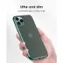 DTTO Compatible with iPhone 11 Pro Max Case, Slim Fit Clear Soft TPU Cover with Metal Luster Edge for 2019 iPhone 6.5 Inch，Midnight Green