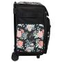 Everything Mary Collapsible Rolling Craft, Flowers - Wheeled Scrapbook Tote for Scrapbooking & Art - Travel Organizer Storage Bin for Paper, Glue, Tape - Roller Cart for Teachers & Medical
