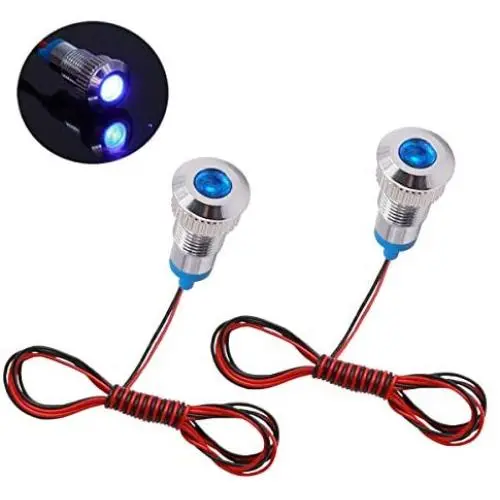 smseace 2PCS Blue DC/AC12V-24V Energy Saving 5/16‘’ Indicator Light Mounting Hole 8mm with 1M Cable Length Metal Waterproof LED Indicator Light DQ-8-B-1M smseace 2PCS Blue DC/AC12V-24V Energy Saving 5/16‘’ Indicator Light Mounting Hole 8mm with 1M Cable Length Metal Waterproof LED Indicator Light DQ-8-B-1M