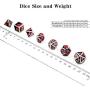 Metal Game Dice Set D&D,DNDND Heavy Metallic DND Dice Set with Grogeous Gift Metal Tin for Dungeons and Dragons Tabletop Games Blender Red and Black