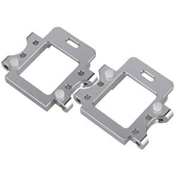 Mxfans Silver Aluminum Alloy 102060 102061 Front & Rear Gear Box Mount Upgrade Parts for RC 1:10 HSP Model Car 94111 94108