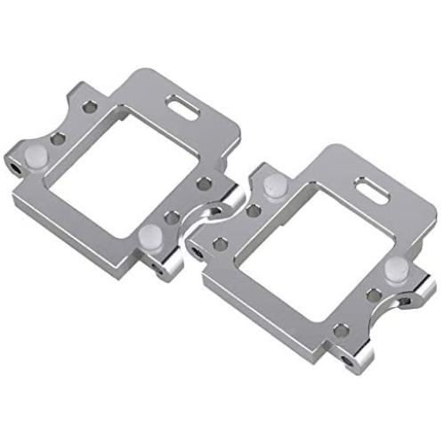 Mxfans Silver Aluminum Alloy 102060 102061 Front & Rear Gear Box Mount Upgrade Parts for RC 1:10 HSP Model Car 94111 94108