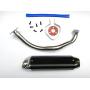 NEW! High Performance Exhaust System Muffler for GY6 50cc-400cc 4 Stroke Scooters ATV Go Kart (Black)