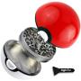 Pokeball Herb Grinder small 2.2 inches or Large 2.7 Inches - With BONUS Scraper Tool - Anime Gifts - Cool Grinders For Herb & Spice With Catcher - 3 Part Grinder