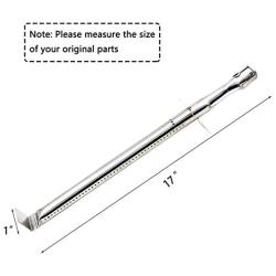 Hisencn Repair kit Stainless Steel Gas Grill Burner Tube and Heat Plate Tent Shield Replacement for Vermont Castings CF9030, CF9050, Jenn Air JA460, JA461, JA461P, JA480, JA580, VTB1, VCHP1