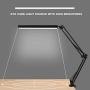 LED Desk Lamp, AXUF Metal Swing Arm Desk Lamp with Clamp, Eye-Caring Modern Architect Task Lamp, Dimmable Office Table Lamp with 3 Color Modes 10 Brightness Levels & Adapter, Memory Function,14W-Black