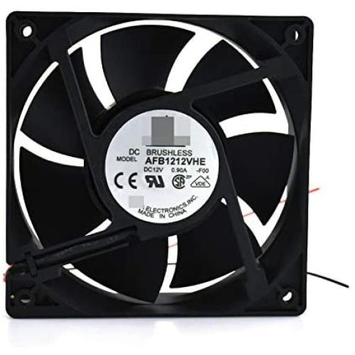 CAQL Cooling Fan for Delta AFB1212VHE 120mm x 38mm (12038MM 12038) High Airflow 12V 130 CFM 4 Pin Molex, 4-Pin Power Connection