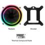 Vetroo darkFlash Shadow CPU Air Cooling Cooler PWM Aluminum LED Addressable RGB Motherboard Control Cooling Fan Motherboard Sync for Intel Core i7/i5/i3